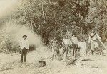 Nata Kanena with members of the crew, Houailou