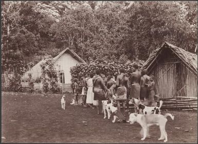 Lotora women on their way to church, Maewo, New Hebrides, 1906 / J.W. Beattie