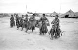 Malaysia, men performing meke at Republic of Fiji Military Forces camp