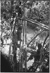 Bridge-building: overhead view of deck under construction