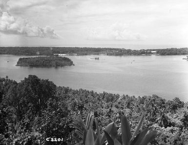 Looking from Mono Island, across Blanche Harbour, to Stirling Island