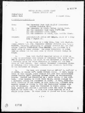 COMTASK-UNIT 52.17.8 - AA Act Rep COMTASK-UNIT, 7/6/44, off Saipan Is COMTASK-UNIT, Marianas