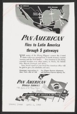 PAN AMERICAN flies to Latin America through 5 gateways