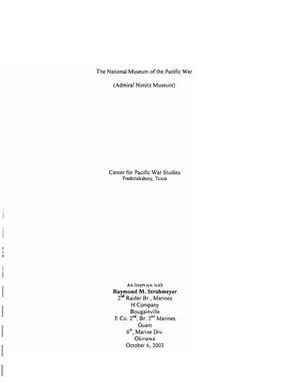 Oral History Interview with Raymond Strohmeyer, October 6, 2003