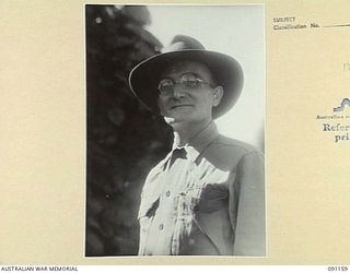 TOROKINA, BOUGAINVILLE. 1945-04-19. FATHER A. MULLER, A CATHOLIC PRIEST OF THE MARIST ORDER NOW UNDER RED CROSS CARE AT 2/1 GENERAL HOSPITAL AFTER MANY MONTHS IN JAPANESE HANDS BEFORE COMING INTO ..