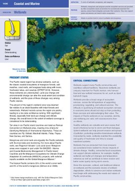 State of the Environment and Conservation in the Pacific Islands: 2020 Regional Report: Indicator 7 - Wetlands