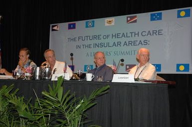 [Assignment: 48-DPA-09-30-08_SOI_K_Isl_Conf_Final] Final day of Insular Areas Health Summit [("The Future of Health Care in the Insular Areas: A Leaders Summit") at the Marriott Hotel in] Honolulu, Hawaii, where Interior Secretary Dirk Kempthorne [joined senior federal health officials and leaders of the U.S. territories and freely associated states to discuss strategies and initiatives for advancing health care in those communinties [48-DPA-09-30-08_SOI_K_Isl_Conf_Final_DOI_0857.JPG]