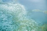 Oceania, aerial view of shallow water