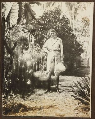 Woman in a garden. From the album: Samoa