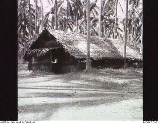 MILNE BAY, PAPUA, C.1942 - 43. NO. 37 RAAF RADAR STATION AIRMEN'S QUARTERS FOR RADAR PERSONNEL. (DONOR - T.G. JONES)