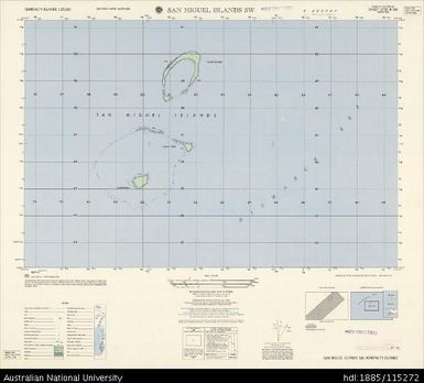 Papua New Guinea, Admiralty Islands, San Miguel Islands SW, Series: AMS T893, Sheet 3750 III SW, 1:25 000, 1958