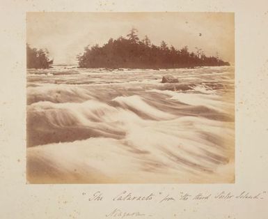 The Cataracts from the third Sister Island, Niagara. From the album: Views of New Zealand Scenery/Views of England, N. America, Hawaii and N.Z.