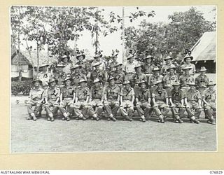 LAE, NEW GUINEA. 1944-11-11. MEMBERS OF THE STAFF OF THE 112TH CONVALESCENT DEPOT. IDENTIFIED PERSONNEL ARE: PRIVATE A.E. SLARKE (1), PRIVATE S. KINIE (2), STAFF SERGEANT J. ATKINSON (3), CORPORAL ..