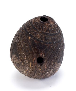 coconut, carved