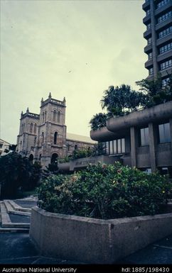 Fiji - Suva - Reserve Bank and Sacred Heart Cathedral