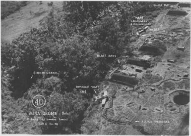 [Aerial photographs relating to the Japanese occupation of Buna-Gona region, Papua New Guinea, 1942-1943] [Allied air raids]. (43)