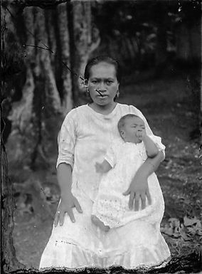 Woman and baby