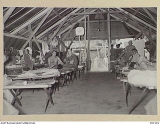 SORAKEN AREA, BOUGAINVILLE. 1945-04-03. GENERAL VIEW OF THE SURGICAL WARD, 19 FIELD AMBULANCE