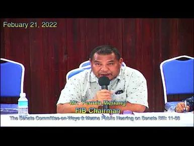 The Senate Committee on Ways & Means & Financial matters Public Hearing on SB: 11-38