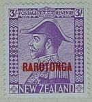 Stamp: New Zealand - Rarotonga Three Shillings