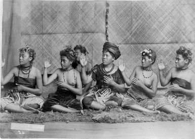 Women performing with hand actions, Samoa