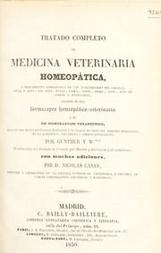 Tratado completo de medicina veterinaria homeopática ... seguido de una farmacopea homeopático-veterinaria y de un memorandum terapéutico...