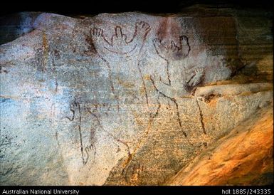 Rock painting figures