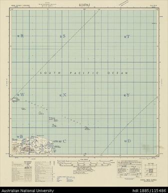 Papua New Guinea, Kopai, Series: AMS T401, Sheet SA 55-4, 1942, 1:500 000