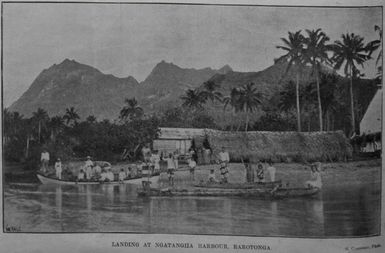 Landing at Ngatagiia Harbour, Rarotonga