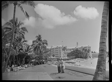 Hotel complex on the beach, Honolulu, Hawaii