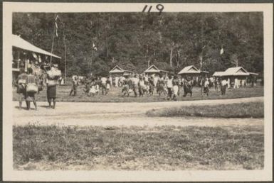 In the police compound, Rabaul, New Britain Island, New Guinea, probably 1916