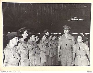 Inspection of the Australian Women's Army Service (AWAS) barracks by His Royal Highness (HRH) the Prince Henry William Frederick Albert, Duke of Gloucester KG KT GCB GCMG GCVO Governor General of ..