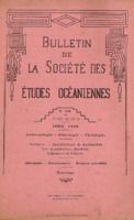 Bulletin de la Société des Études Océaniennes numéro 30