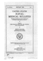 United States Naval Medical Bulletin Vol. 33, Nos. 1-4, 1935