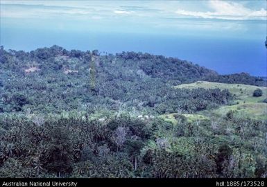 Views from Tokatut on crater rim towards East, with Tabuana village, Rau, Unaidare village, Torutumu hill and towards Mangar