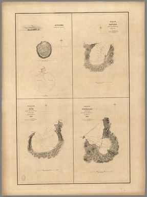 Apolima, Samoan Group. Harbour of Oafonu (Afono), Isld. of Tutuila, North Side. Harbour of Aur, Isld. of Tutuila, North Side by U.S.Ex.Ex. 1839. Harbour of Fungasar, North Side, Island of Tutuila by the Ex.Ex. 1839.