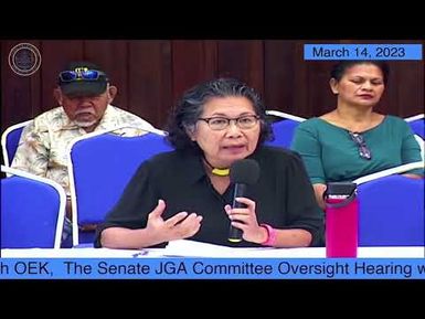 SENATE OVERSIGHT HEARING WITH ATTORNEY GENERAL ERNESTINE RENGIIL (14 MAR 23)
