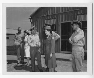 [Carol Weaverling in Uniform at Purple Heart Ceremony]