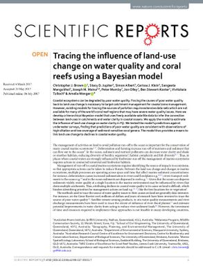 Tracing the influence of land-use change on water quality and coral reefs using a Bayesian model