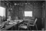 Edwin Cook's house in Kwiop: desk, typewriter and books