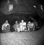 Seuao caves, small chamber off main gallery. Golson and unidentified field workers.