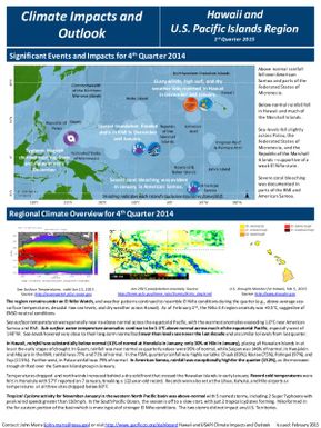 Climate impacts outlook - Regional Climate overview 4th qurter