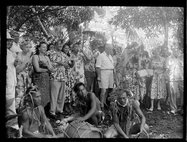 Welcoming reception in Tahiti showing guests watching a performance