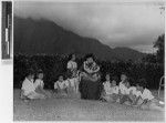 Mother Mary Columba, MM, sitting with children, Hawaii, ca. 1951