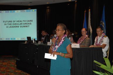 [Assignment: 48-DPA-09-30-08_SOI_K_Isl_Conf_Final] Final day of Insular Areas Health Summit [("The Future of Health Care in the Insular Areas: A Leaders Summit") at the Marriott Hotel in] Honolulu, Hawaii, where Interior Secretary Dirk Kempthorne [joined senior federal health officials and leaders of the U.S. territories and freely associated states to discuss strategies and initiatives for advancing health care in those communinties [48-DPA-09-30-08_SOI_K_Isl_Conf_Final_DOI_0874.JPG]