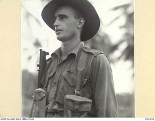 MADANG, NEW GUINEA. 1944-07-08. V265240 SERGEANT R.J. STEVENS, DCM, C COMPANY, 24TH INFANTRY BATTALION