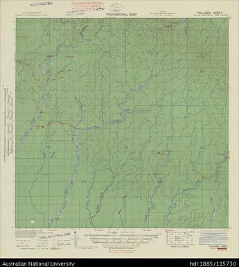 Papua New Guinea, Northeast New Guinea, Pelama West, Provisional map, Sheet A54/15, 1944, 1:63 360