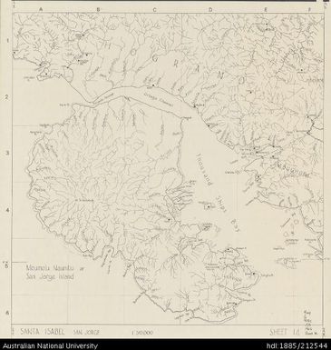 Solomon Islands, Sketch Map of Santa Isabel, Sheet 14, 1968, 1:50 000