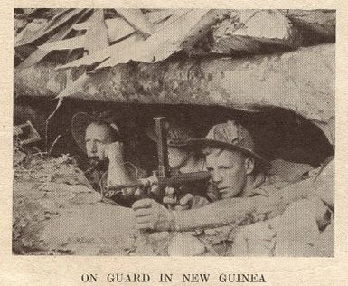 On guard in New Guinea