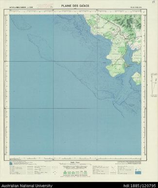 New Caledonia, Plaine des Gaiacs, Sheet SF-58-IX-2d, 1:50 000